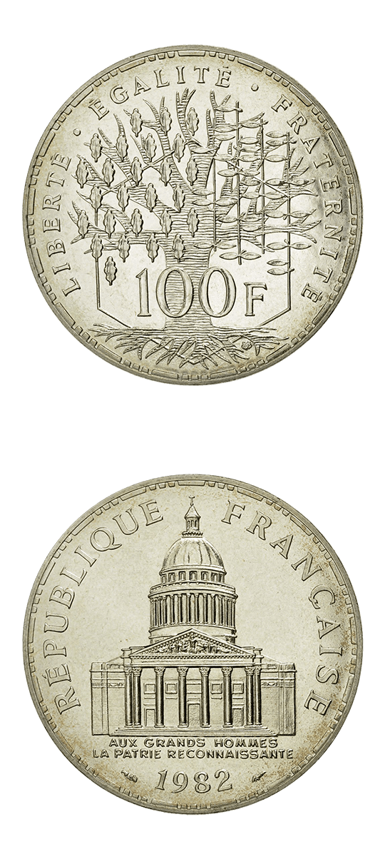 Франк Франсе 100 15,1 Грамм Серебро 90% стоимости
