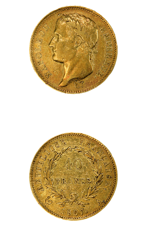 Moneda 40 Francos Oro Napoleón