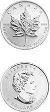 Silver coin : Maple Leaf