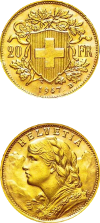Goldmünzen : Vreneli
